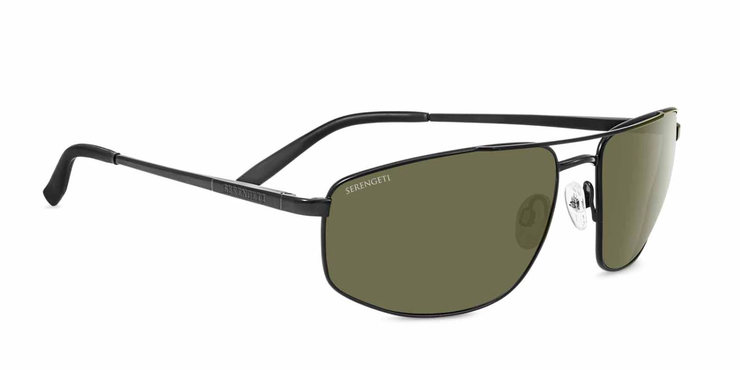 FlightSunglasses Serengeti Modugno 8407 <span>Satin Black, Polarized, 555nm, Photochromic Lenses</span>