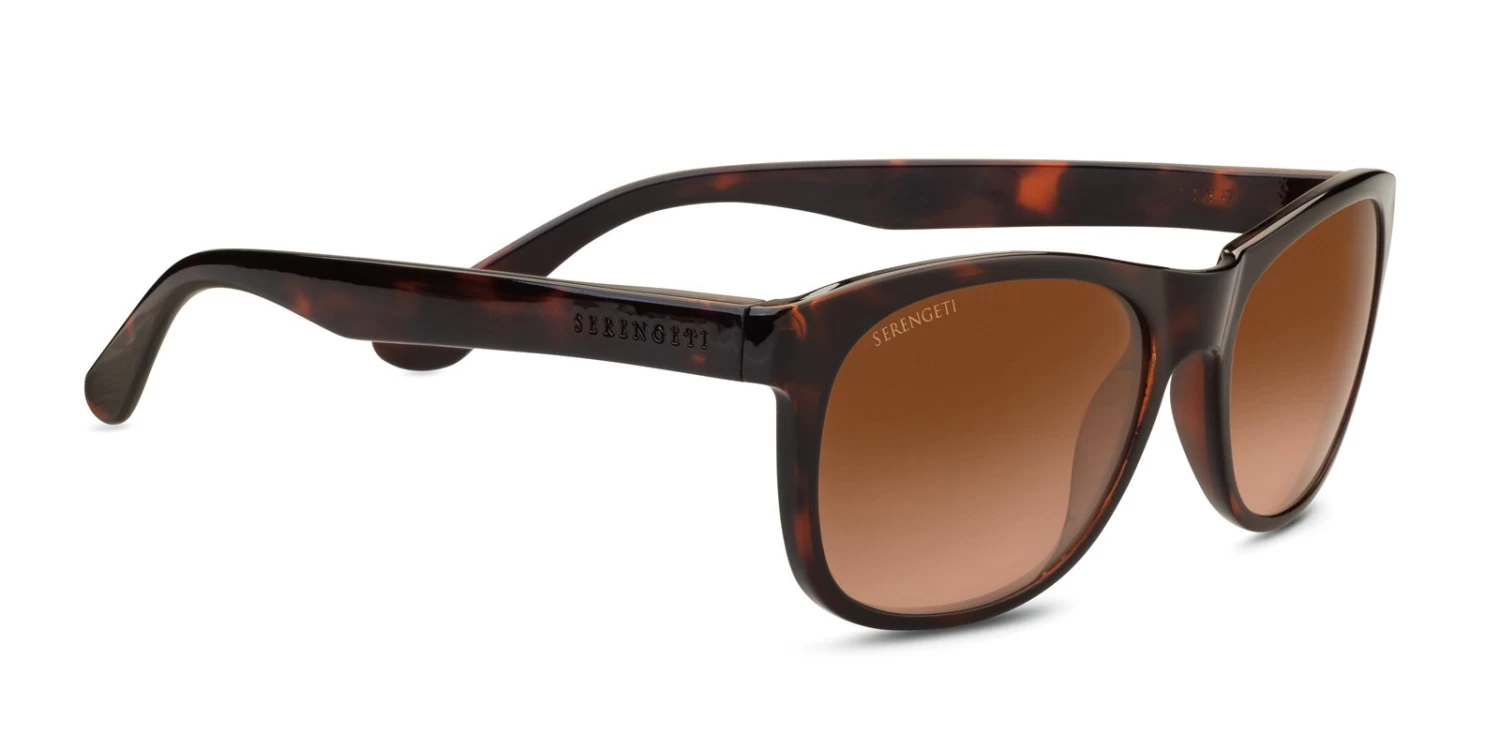 FlightSunglasses Serengeti Anteo 8671 Sunglasses Shiny Dark Tortoise With Polarized Drivers Gradient Lenses