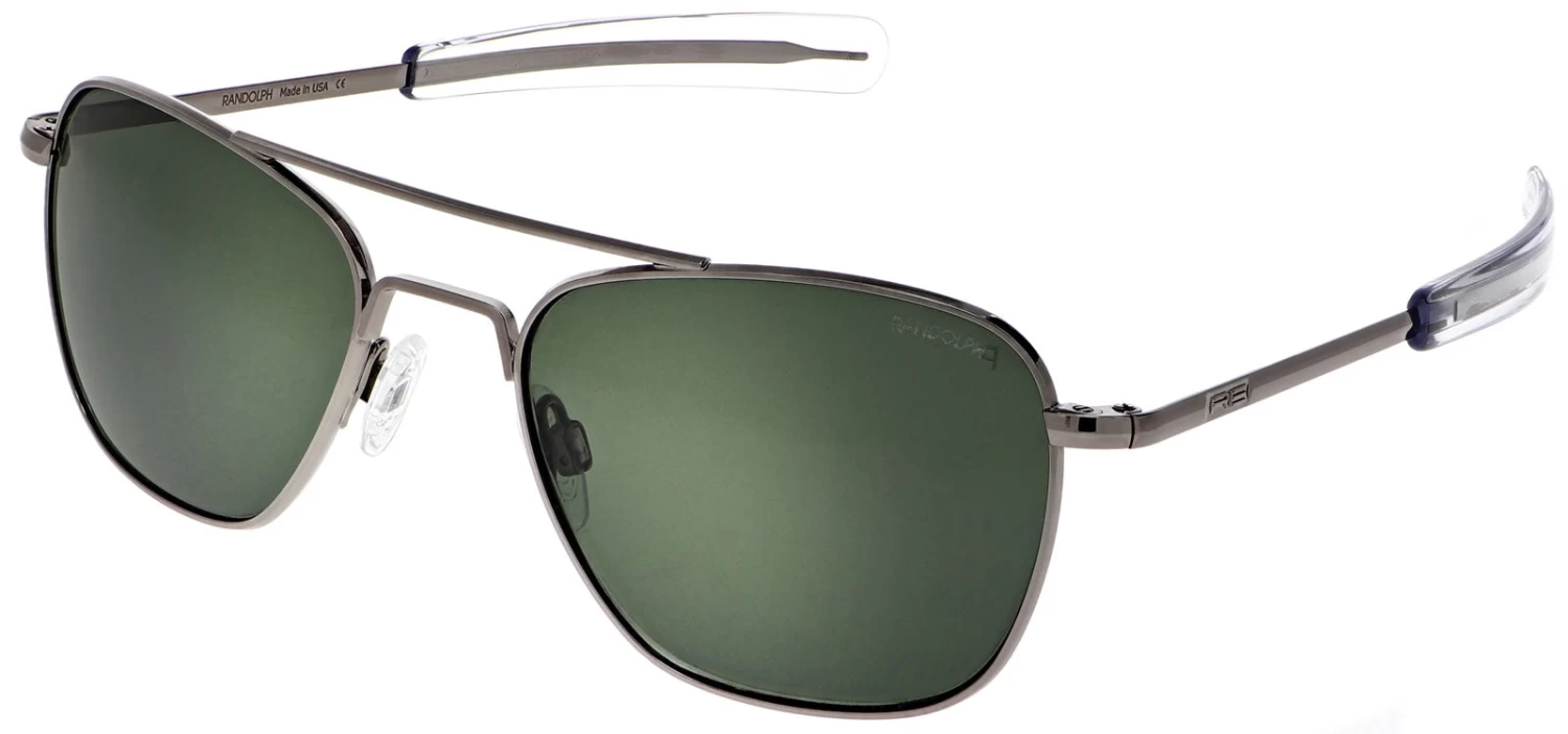 FlightSunglasses Randolph Aviator Sunglasses<span>- Gunmetal, AGX Green Lenses</span> - Image 12