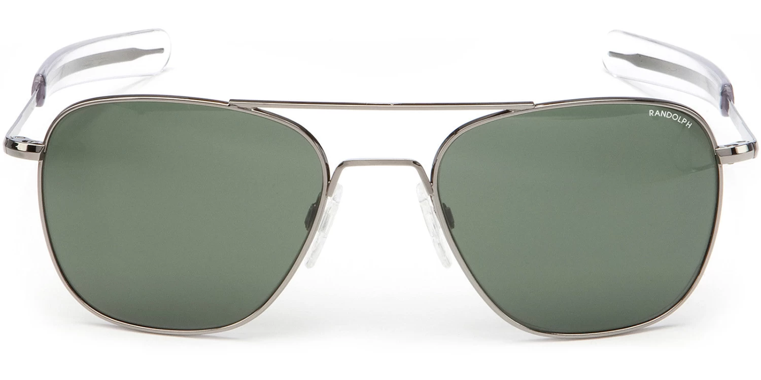 FlightSunglasses Randolph Aviator Sunglasses<span>- Gunmetal, AGX Green Lenses</span>
