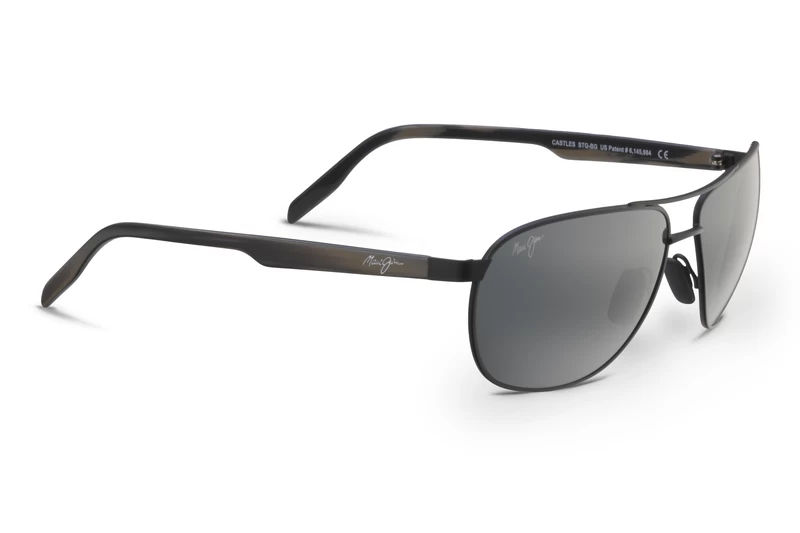 FlightSunglasses Maui Jim Castles 728 Sunglasses<span>- Matte Black With Polarized Neutral Grey Lens</span>