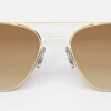FlightSunglasses Randolph Aviator Sunglasses- 23K Gold With Gradient Lenses