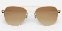 FlightSunglasses Randolph Aviator Sunglasses- 23K Gold With Gradient Lenses