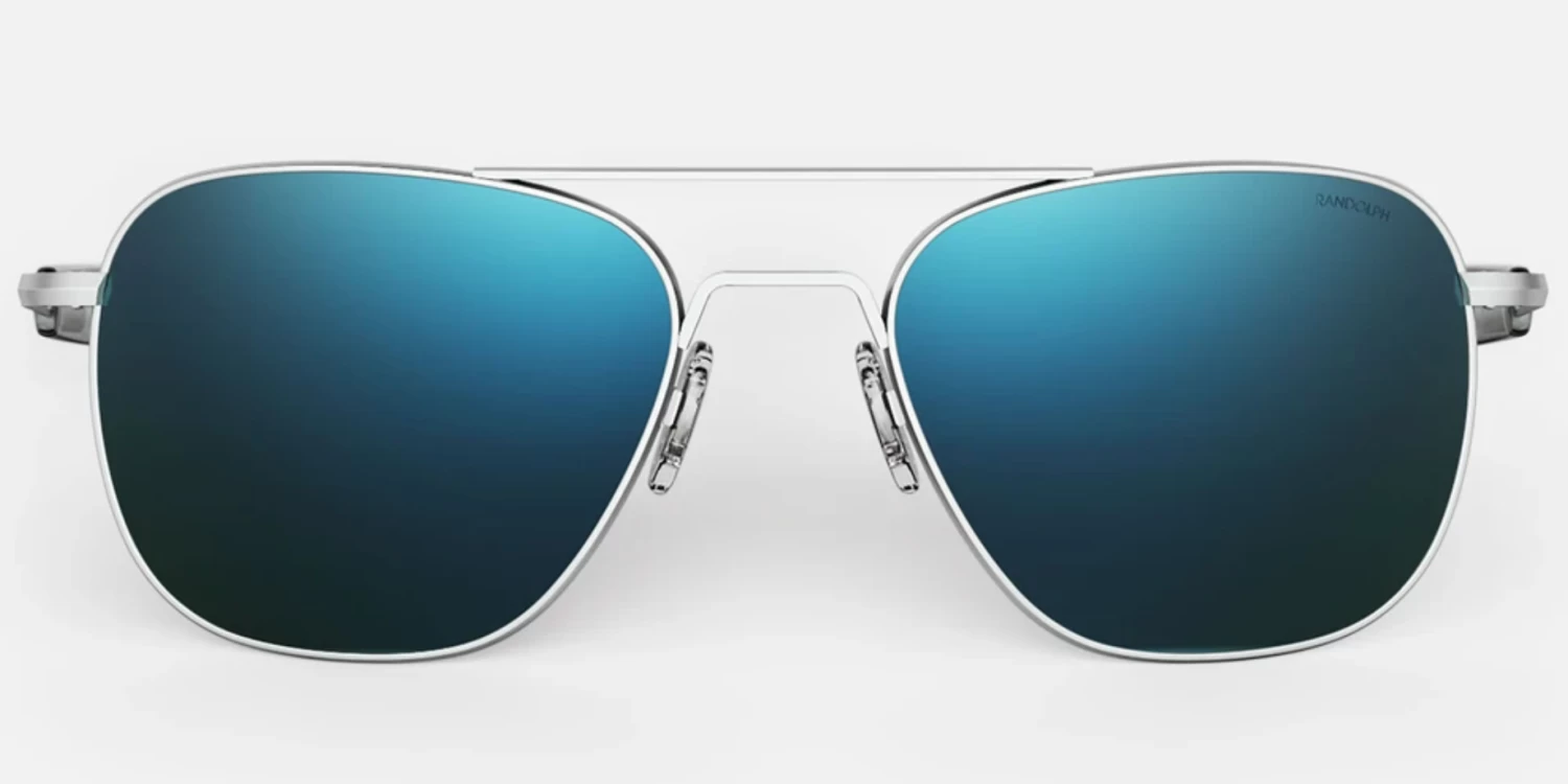 FlightSunglasses Randolph Aviator Single Vision Prescription Sunglasses<span> -Atlantic & Cobalt Blue</span> - Image 4