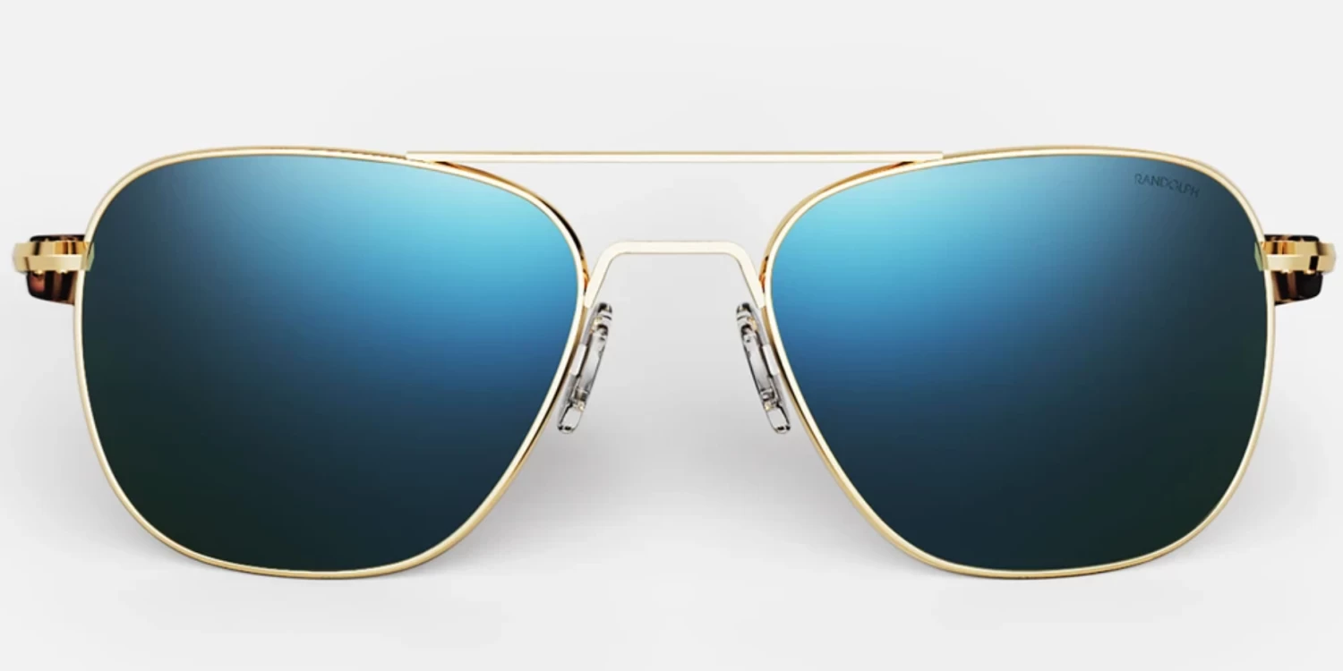 FlightSunglasses Randolph Aviator Single Vision Prescription Sunglasses<span> -Atlantic & Cobalt Blue</span> - Image 7