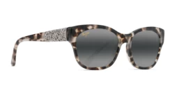 FlightSunglasses Maui Jim Monstera Leaf 747 Sunglasses<span>- White Tokyo With 24K White Gold, Neutral Grey Polarized Lens</span>