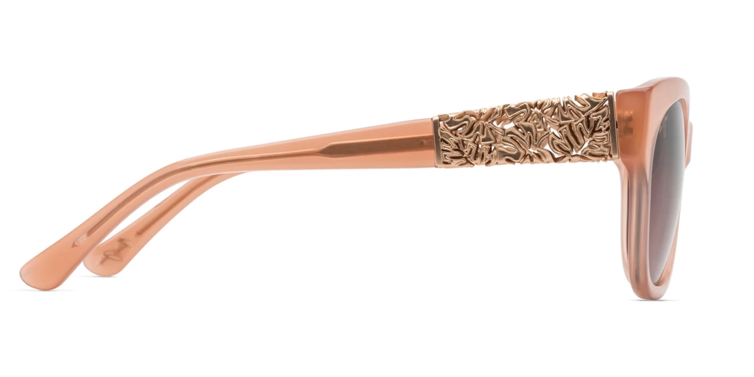 FlightSunglasses Maui Jim Monstera Leaf 747 Sunglasses<span>- Guava Pink With 24K Rose Gold, Maui Rose Polarized Lens</span> - Image 3