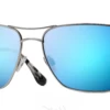 FlightSunglasses Maui Jim Breezeway 773 Sunglasses<span>- Silver With Polarized Blue Hawaii Lens</span>