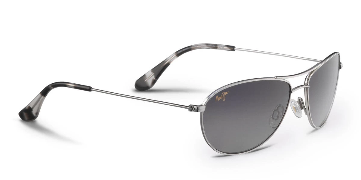 FlightSunglasses Maui Jim Baby Beach 245 Sunglasses<span>- Silver With Polarized Neutral Grey Lens</span>