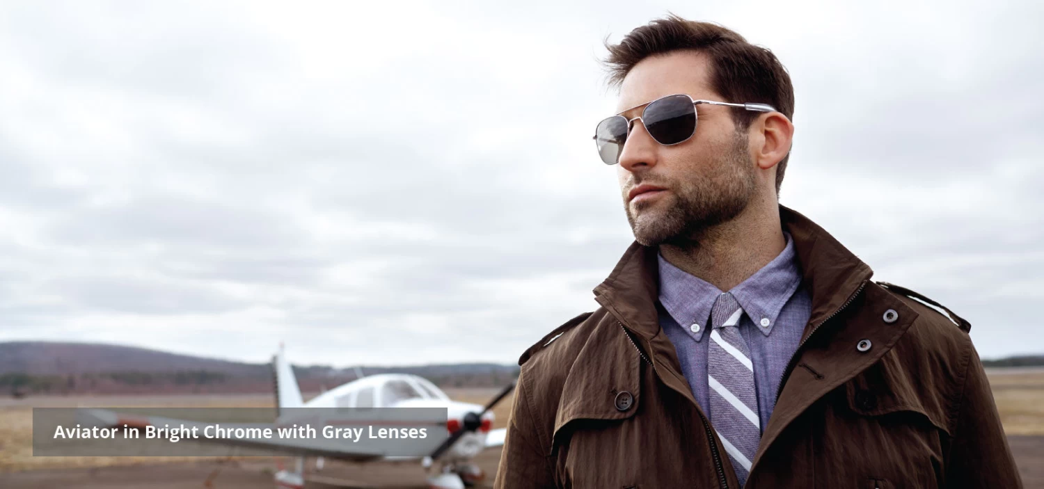 FlightSunglasses Randolph Aviator Sunglasses<span>- Gunmetal, AGX Green Lenses</span> - Image 9