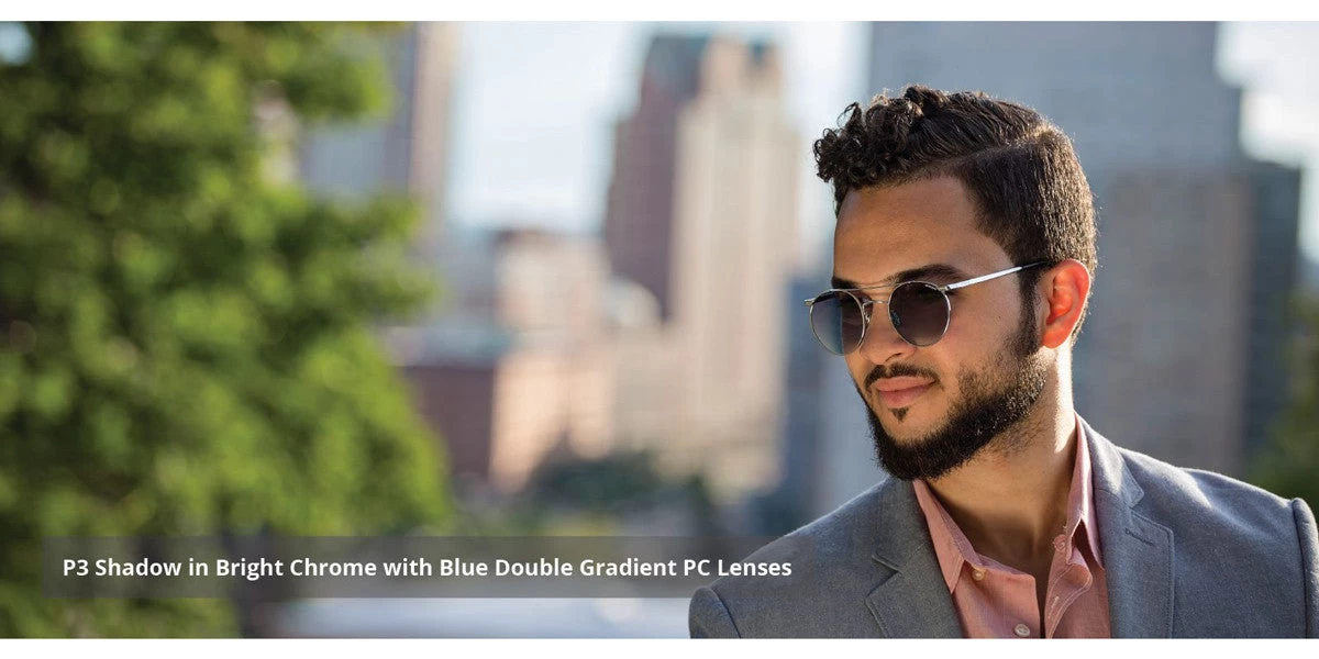 FlightSunglasses Randolph P3 Shadow Sunglasses PB010<span>- Matte Black, Blue Sky Flash Mirror Lenses</span> - Image 4