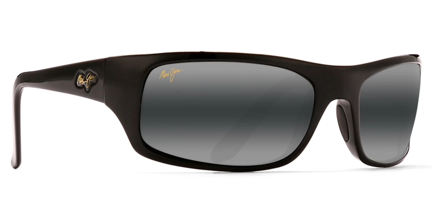 FlightSunglasses Maui Jim Peahi 202 Sunglasses<span>-Gloss Black With Polarized Neutral Grey Lens</span>