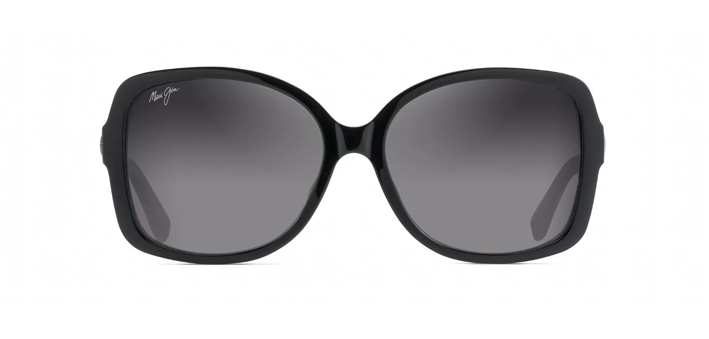 FlightSunglasses Maui Jim Melika 760 Sunglasses<span>- Black Gloss With Silver Temples, Grey Lens</span> - Image 2