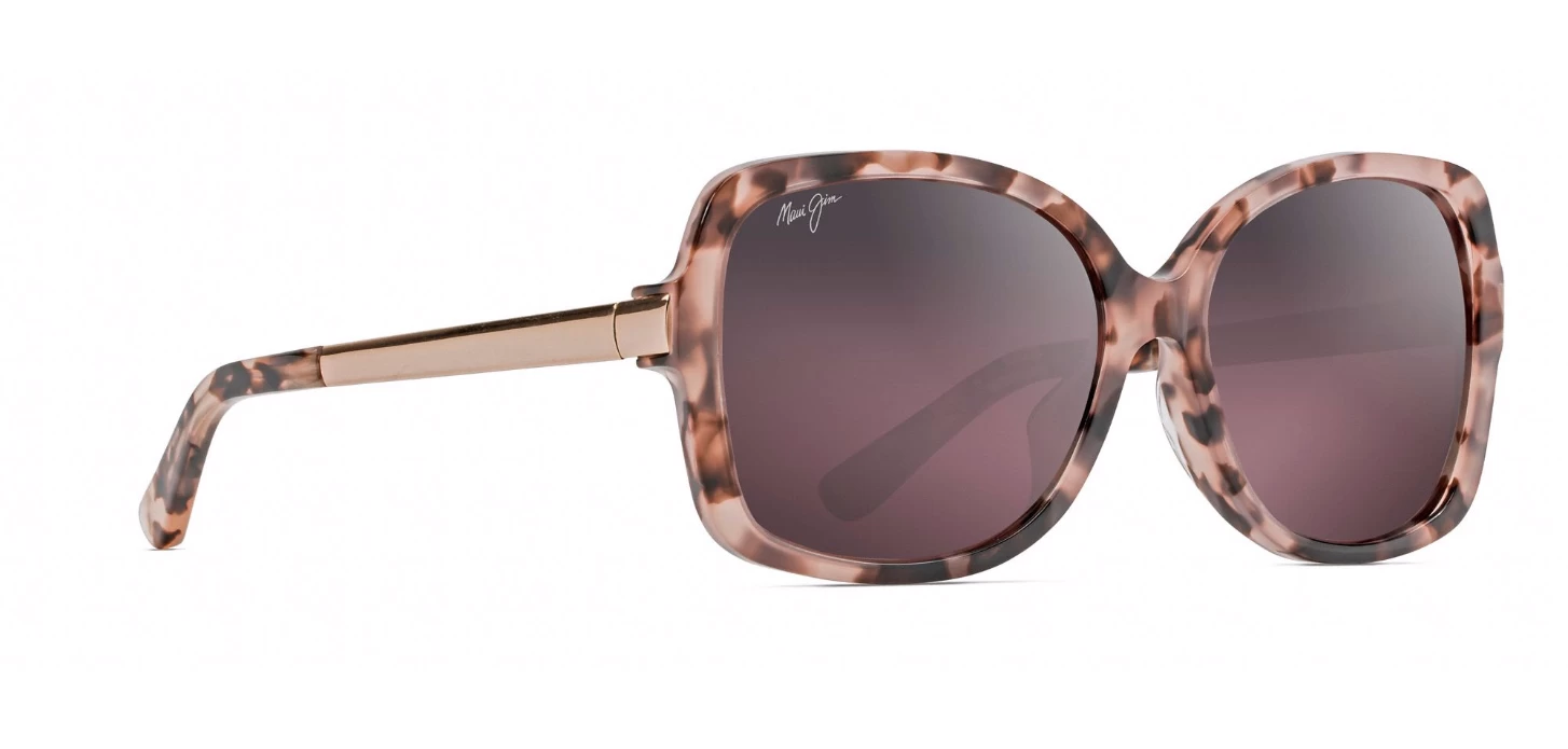 FlightSunglasses Maui Jim Melika 760 Sunglasses<span>- Pink Tortoise With Rose Gold Temples, Maui Rose Lens</span>